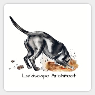 LANDSCAPE ARCHITECT Black Lab Sticker